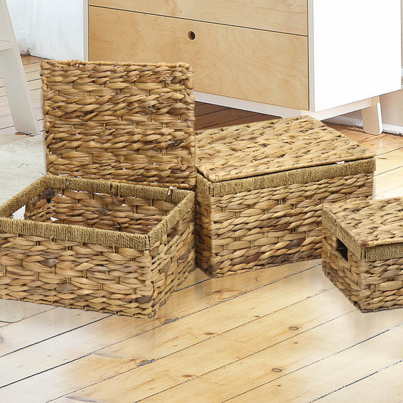 AdecoTrading 3 Piece Seagrass Chest Basket Set & Reviews Wayfair